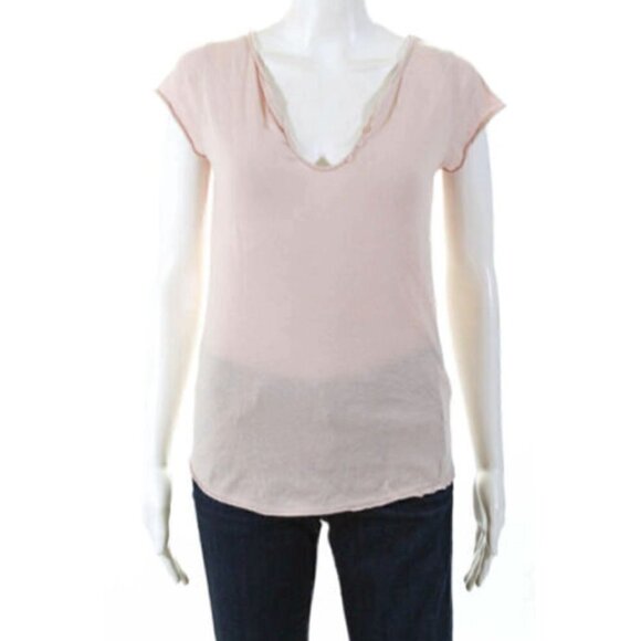 Zadig & Voltaire Tunisian Skull Tee Blush Pink XS - Picture 2 of 8